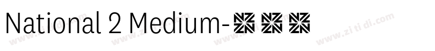 National 2 Medium字体转换